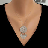 925 Sterling Silver Triple Ottoman Heritage Coin Medallion Necklace