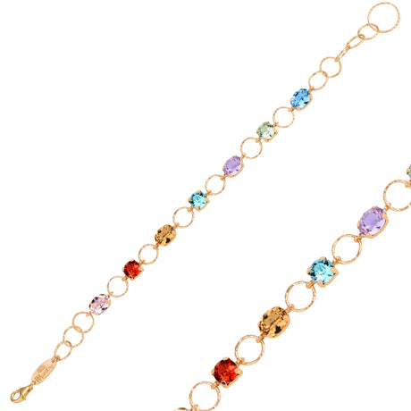 Luna Row Bangle - Gem-Inspired Feminine Design