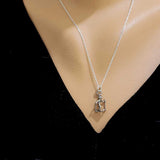 Premium 925 Sterling Silver Skiing Figure Necklace