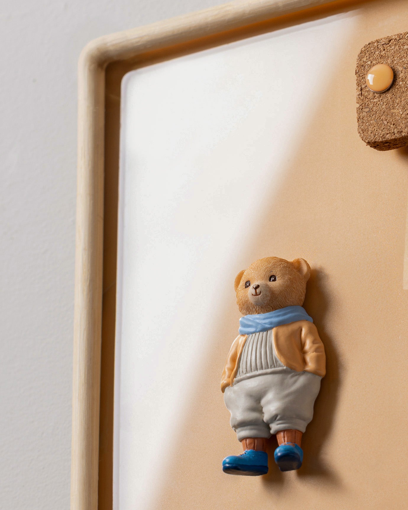 Paddington Bear Fridge Magnet - Collectible Home Decor Accent, Salmon & Blue