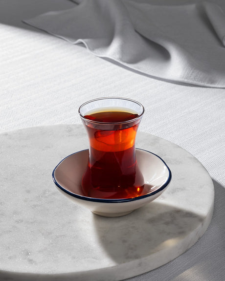 Glass & Ceramic 8-Piece Tea Set - Vie Rouge Espérer Collection
