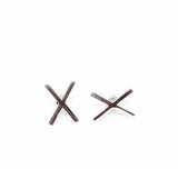 Náušnice z 925 sterlingového stříbra minimalistický tvar X – každodenní elegance