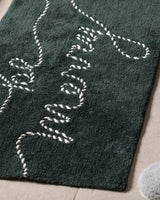 Espritmer Collection Green & White Non-Slip Bath Mat