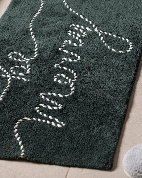 Espritmer Collection Green & White Non-Slip Bath Mat