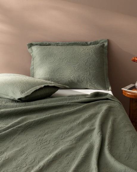 100% Cotton Single Bedspread Set - Soft & Breathable Comfort