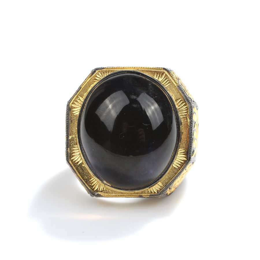 Professional 925 Sterling Silver Oval Synthetic Sapphire Ring