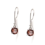 925 Sterling Silver Round Zultanite Dangle Earrings - Elegant