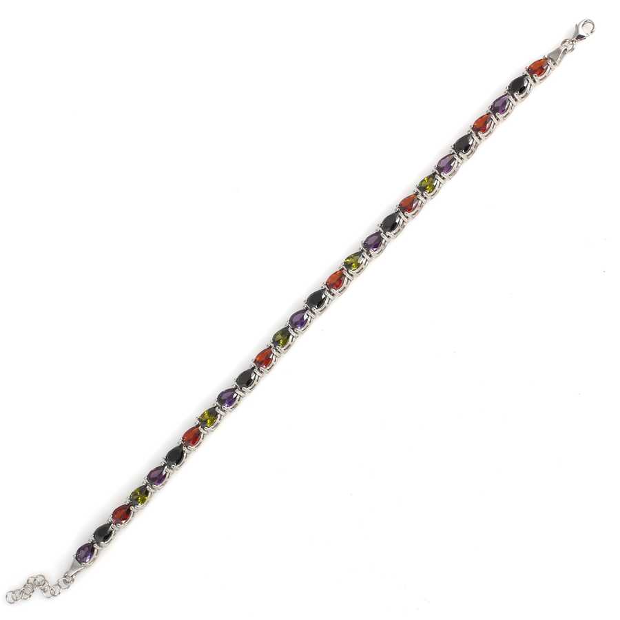 Premium 925 Sterling Silver Waterfall Gemstone Bracelet