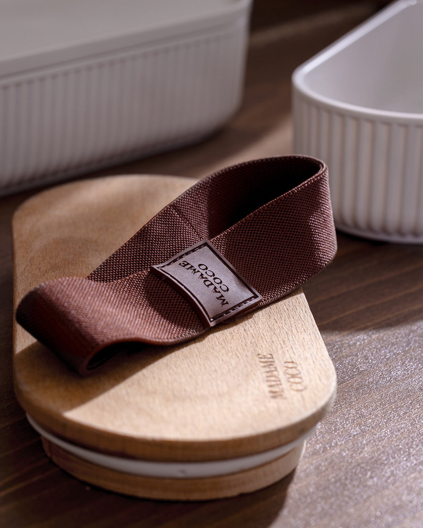 Brown Wood Lid Food Storage Containers - Set of 2 - 500ml Each