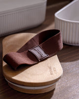 Brown Wood Lid Food Storage Containers - Set of 2 - 500ml Each