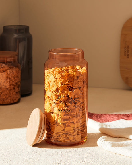Colorful Glass Food Storage Jar - 1400ml
