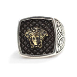 Premium 925 Sterling Silver Medusa Head Design Men's Ring