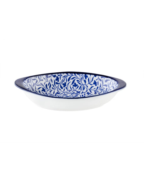 New Bone China Handled Oval Plate - Rêve Bleu Design
