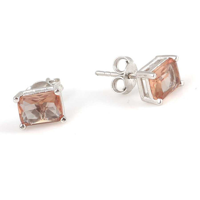Premium 925 Sterling Silver Rectangular Zultanite Gemstone Earrings
