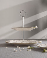 New Bone China 7-Piece Cookie Set - Elegant Fleur Design