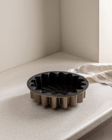 Non-Stick Fluted Cake Pan - Taupe for Easy Release Baking