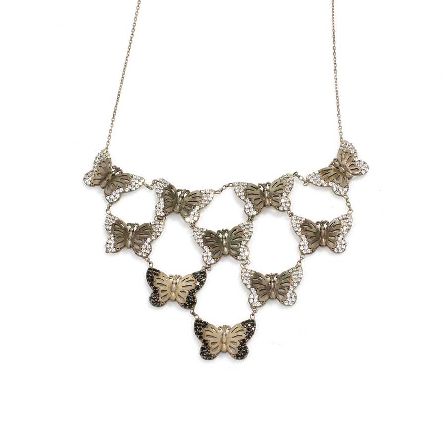 Professional 925 Sterling Silver Ten Butterfly Necklace