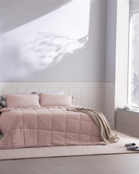 Soft Bamboo Single Bedding Set - Powder Pink