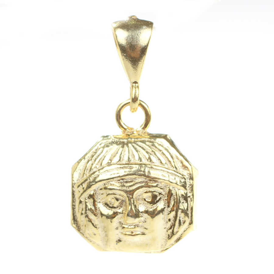 Sterling Silver Medallion Pendant - Ancient Roman Figure