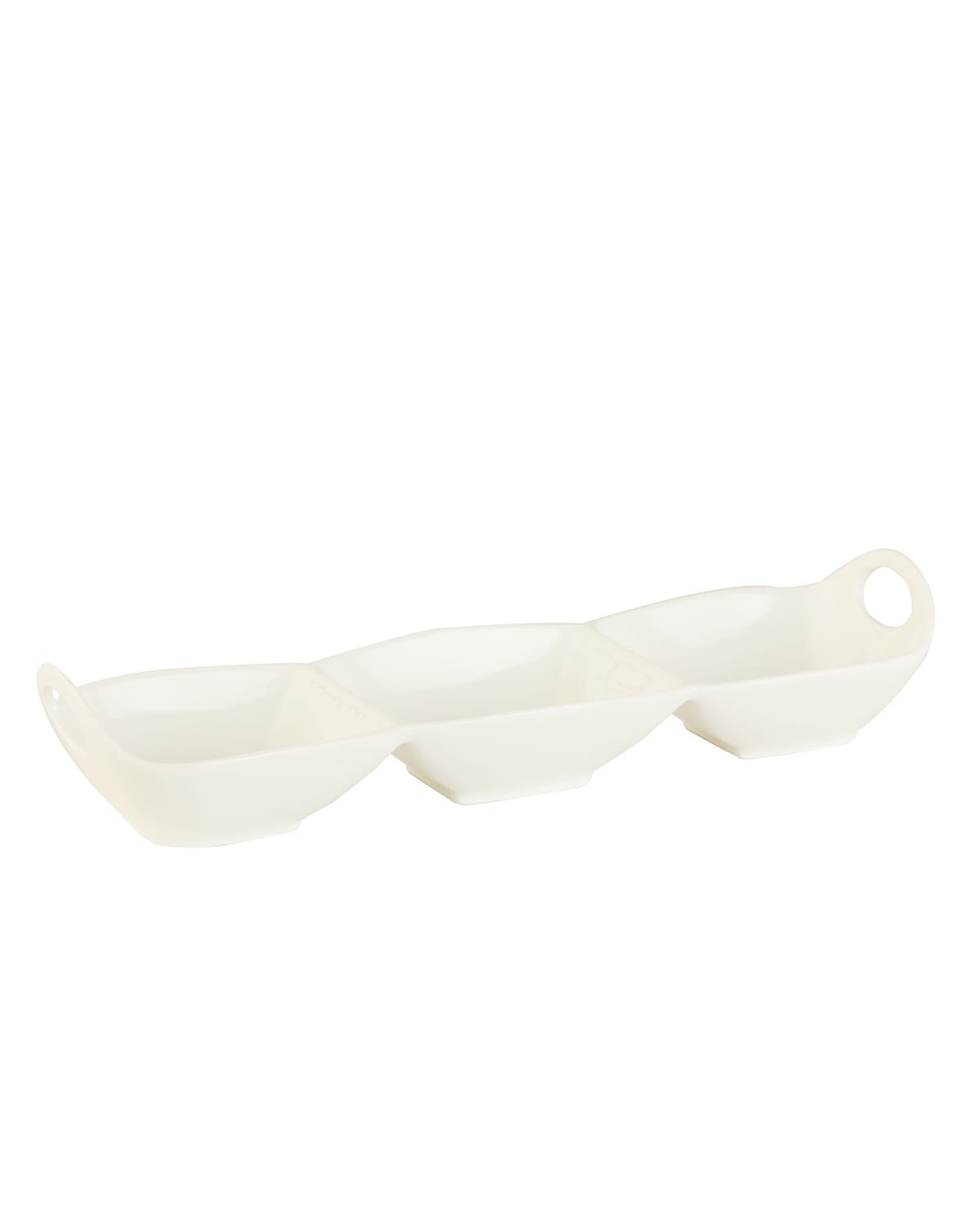 New Bone China 3-Compartment Serving Platter - Modern Minimalist Design