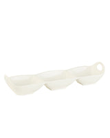 New Bone China 3-Compartment Serving Platter - Modern Minimalist Design
