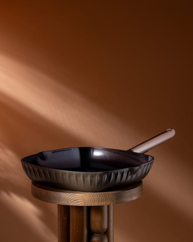 16 cm Nonstick Grill Pan Skillet - Brown