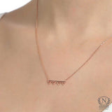 Sterling Silver Minimalist Tiny Triangles Pendant Necklace