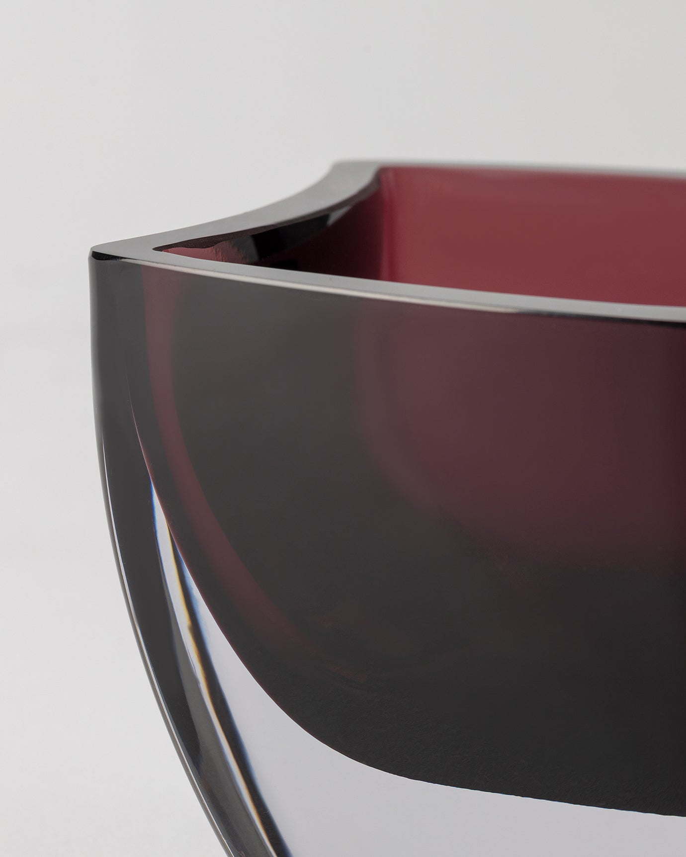 Handcrafted Glass Vase - Loches Design, Plum Hue