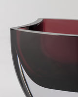 Handcrafted Glass Vase - Loches Design, Plum Hue