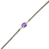 Professional Sterling Silver Amethyst Fox Tail Bracelet