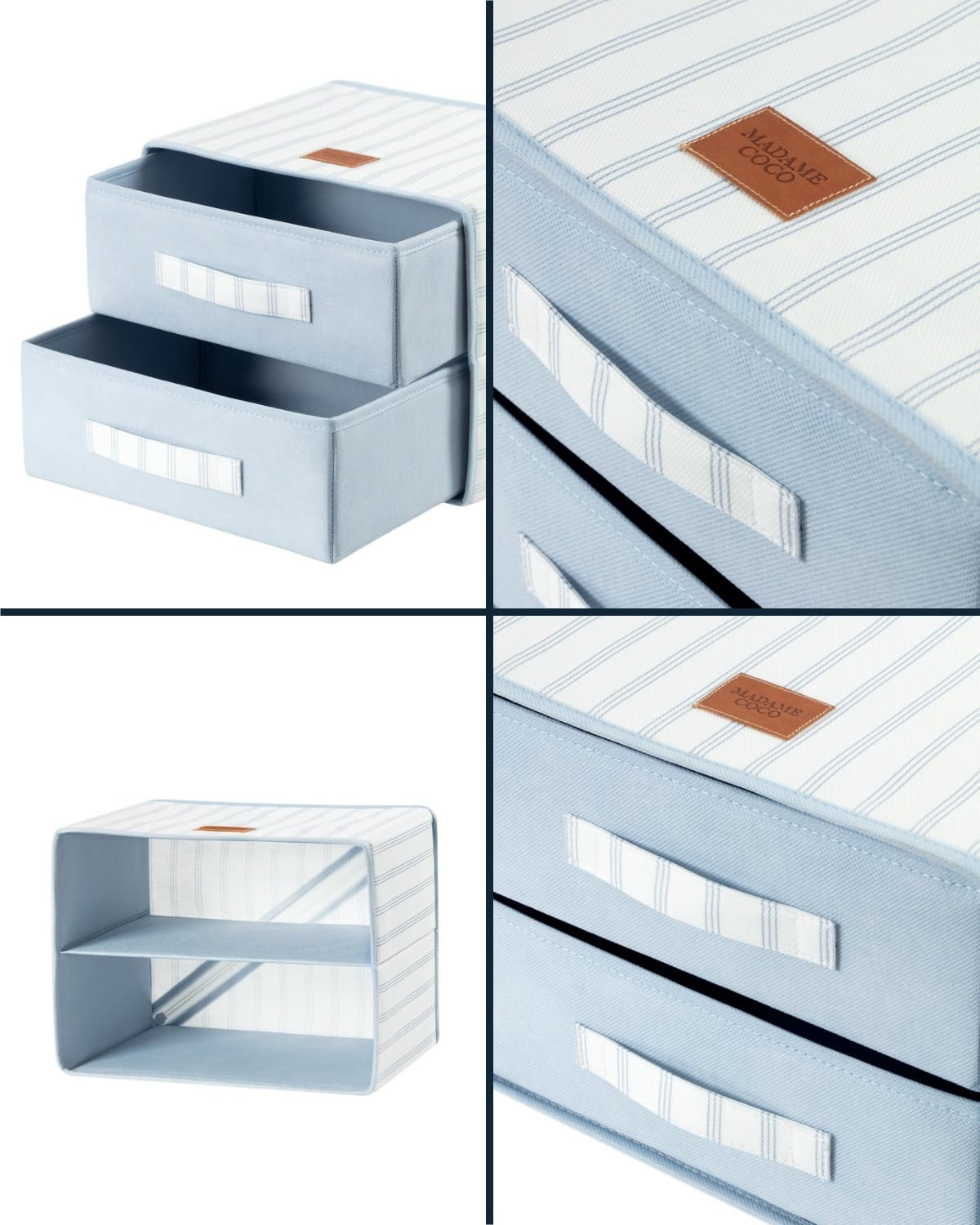 Polypropylene Double Storage Drawer - Nuage Cloud Design