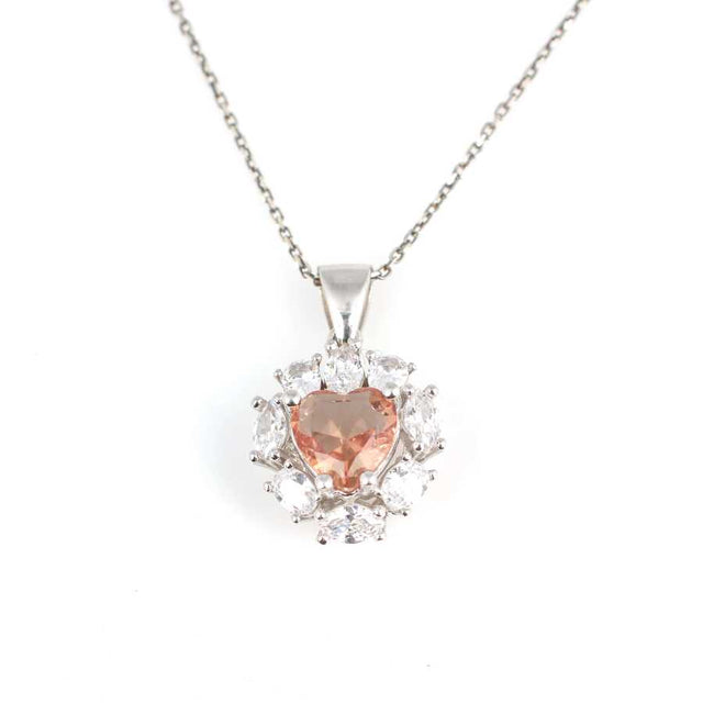 Premium 925 Sterling Silver Heart Zultanite Necklace