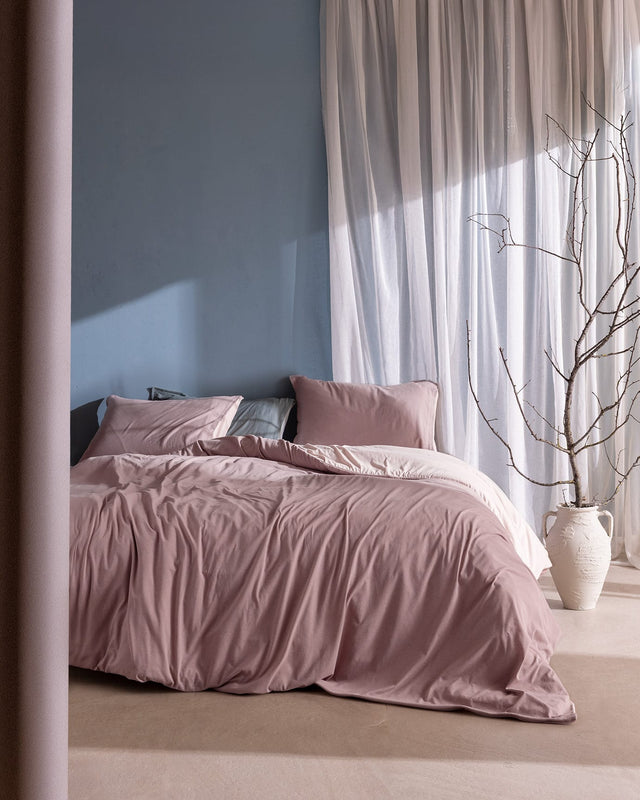 Cotton Blend Jersey Single Duvet Cover Set - Soft & Fitted