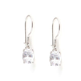 Premium 925 Sterling Silver Oval Zircon Earrings