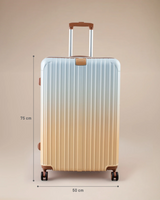 Large Beige Travel Luggage Suitcase