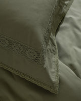 100% Cotton Double Duvet Cover Set - Embroidered