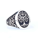 925 Sterling Silver Men's Ring - Symbolic Tree of Life Design