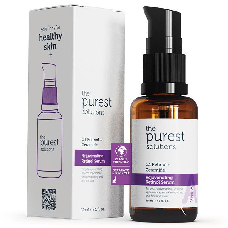 1% Retinol + Ceramide Rejuvenating Anti - Aging Face Serum - TryAladdin