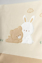 10 - Piece Premium 100% Cotton Newborn Hospital Exit Set - Bear & Rabbit Design - TryAladdin