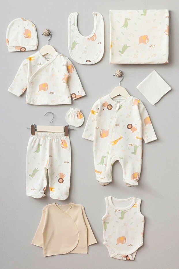10 - Piece Starry Bear Newborn Welcome Gift Set - 1.5 kg - TryAladdin