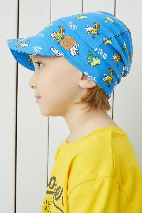 100% cotton 'Be Little Wild' Blue Visor Hat - TryAladdin
