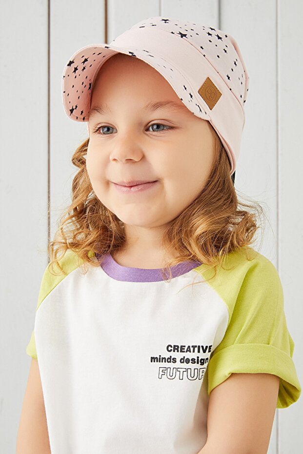 100% cotton Extra Soft Baby Girl Visor Hat - Star Print - TryAladdin