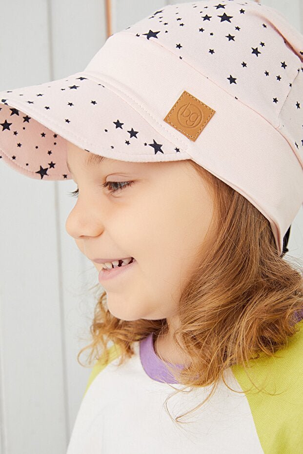 100% cotton Extra Soft Baby Girl Visor Hat - Star Print - TryAladdin