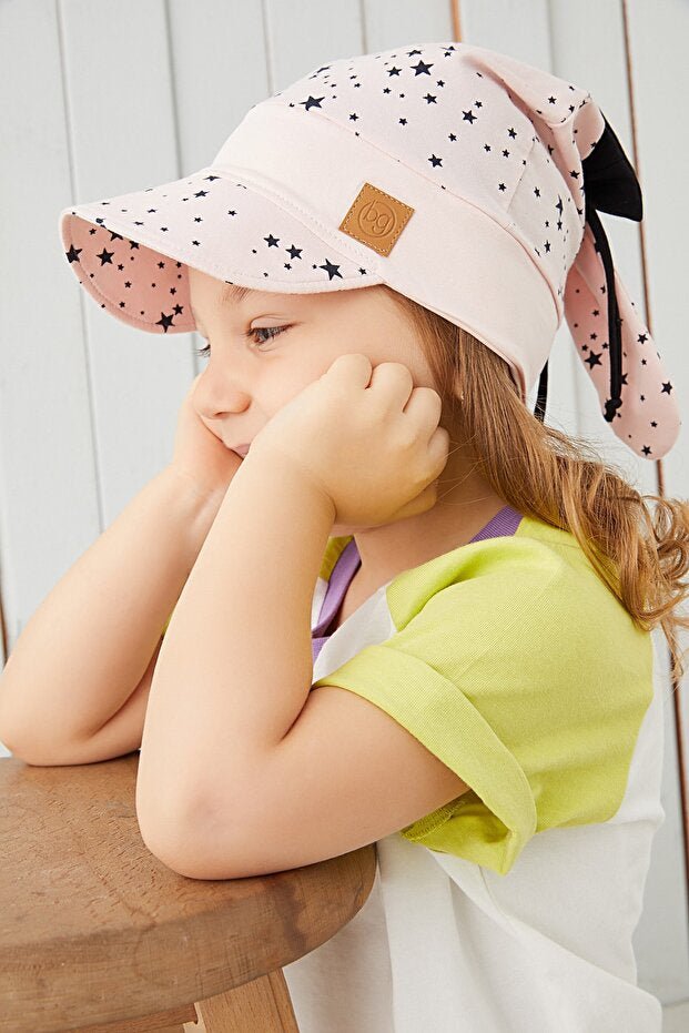 100% cotton Extra Soft Baby Girl Visor Hat - Star Print - TryAladdin