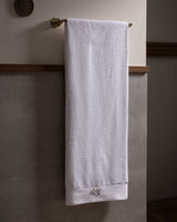 100% Cotton Fluffy Bath Towel - Soft, Absorbent & Quick - Dry - White & Lilac - TryAladdin