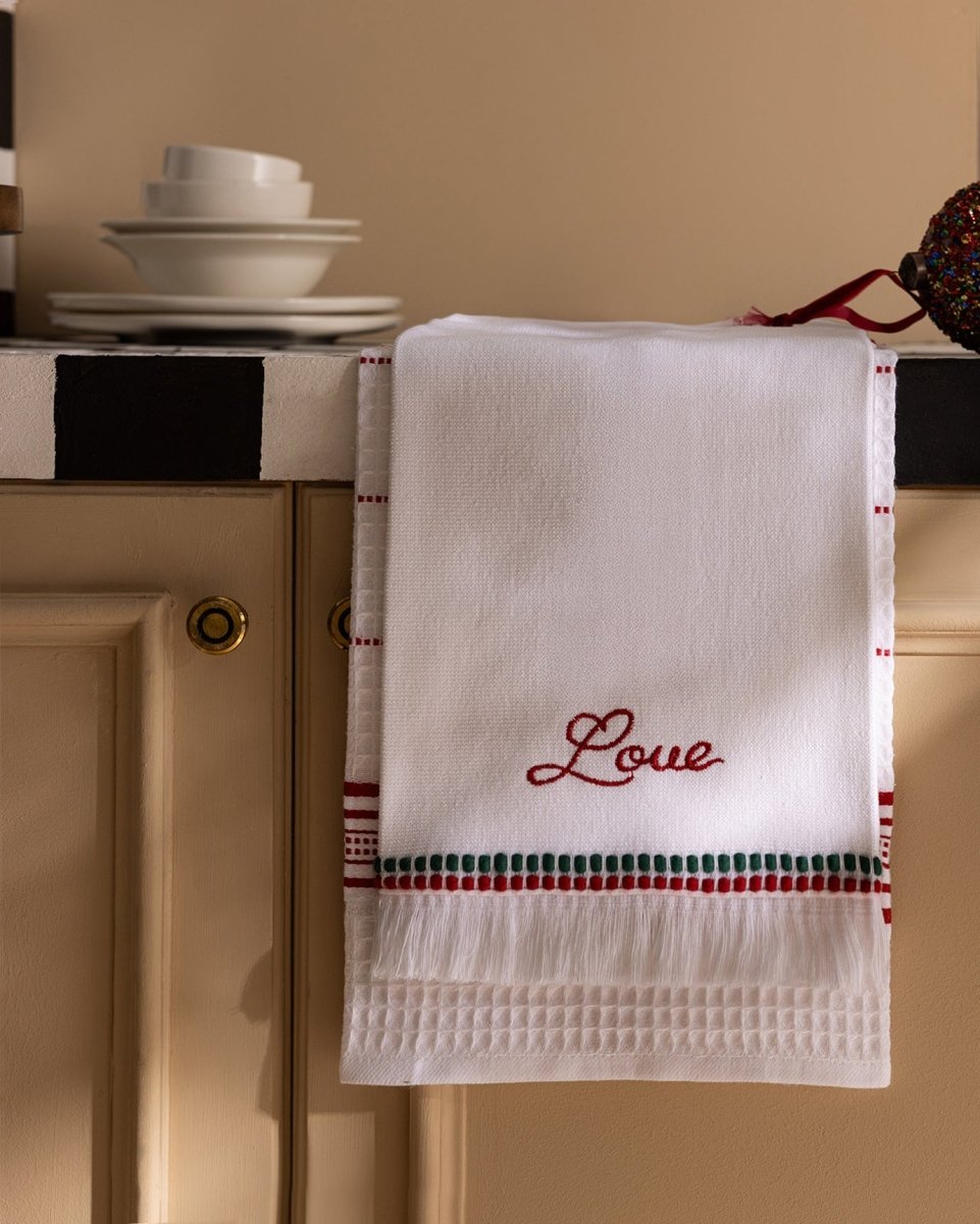 100% Cotton Kitchen Towel Set - 2 Pack, Absorbent Dish Cloths - TryAladdin