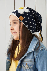100% Cotton Polka Dot Daisy Baby Beanie Hat - 0 - 1 Age - TryAladdin