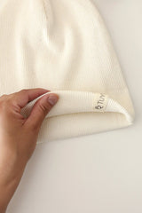 100% Cotton Ribbed Beanies - Beige & Ecru Set of - TryAladdin