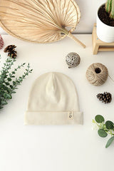 100% Cotton Ribbed Beanies - Beige & Ecru Set of - TryAladdin