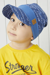 100% cotton Soft Blue Visor Hat for Baby Boys - TryAladdin